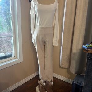 a new day Beige Striped Cropped Pants